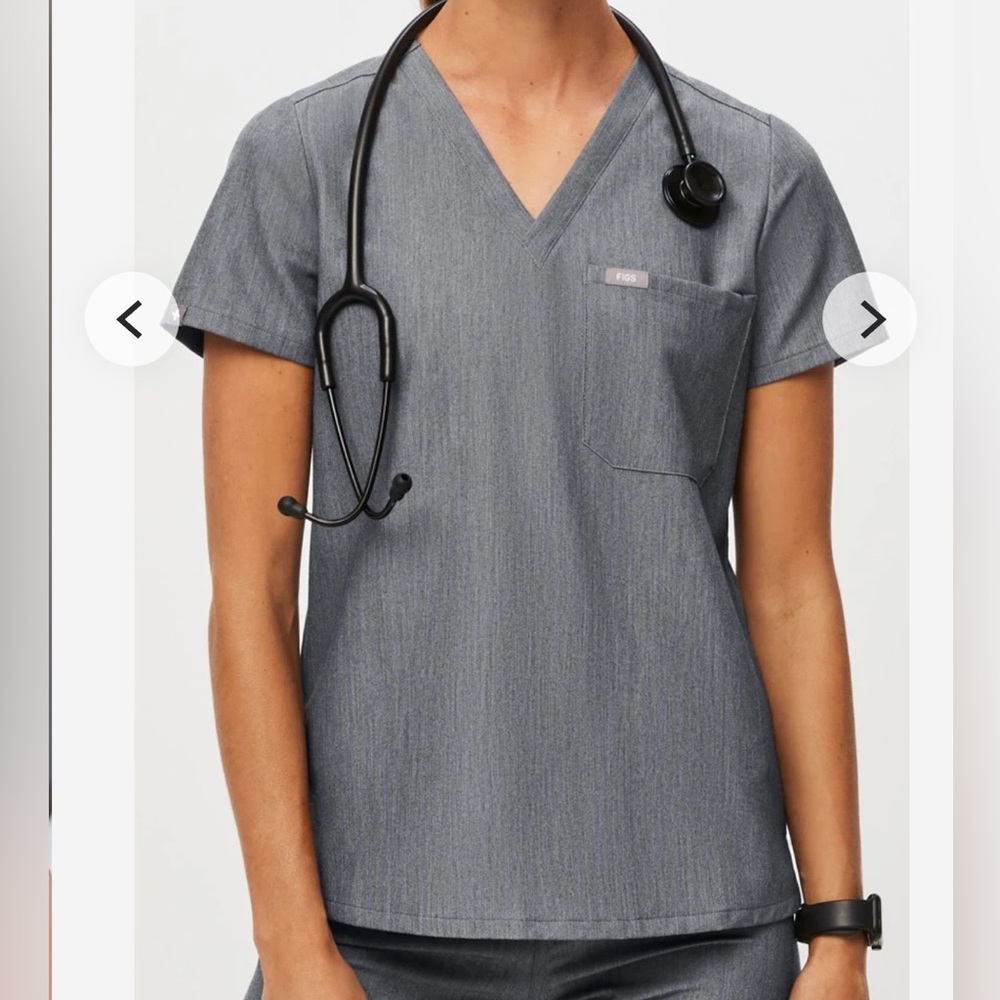 SOLD | Figs Graphite V-Neck Scrub Top